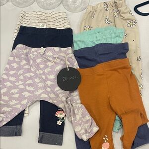 Assorted Baby Leggings Set 7 Pairs 24 Months